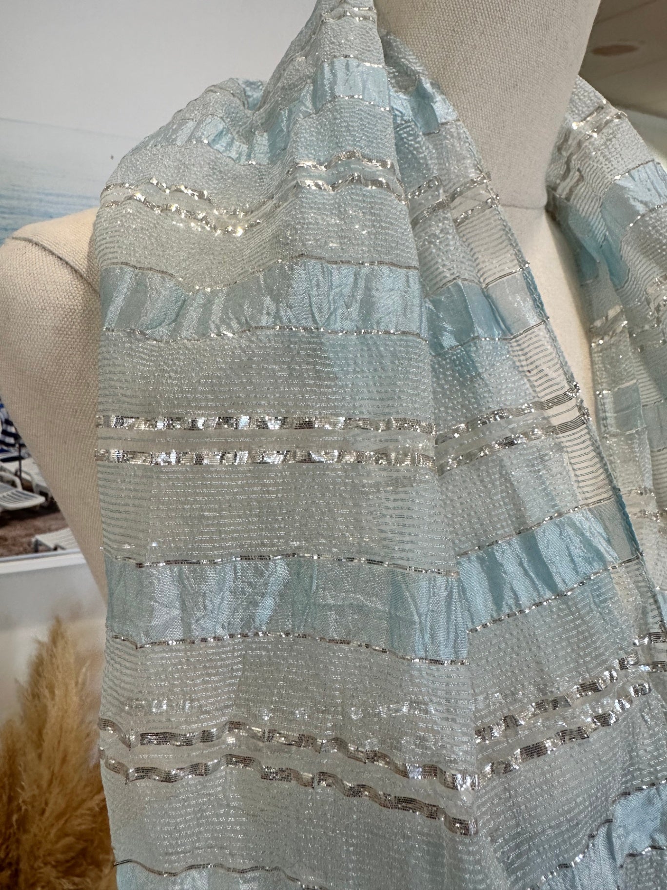 [SALE] Vintage 50's Scarf - Light blue