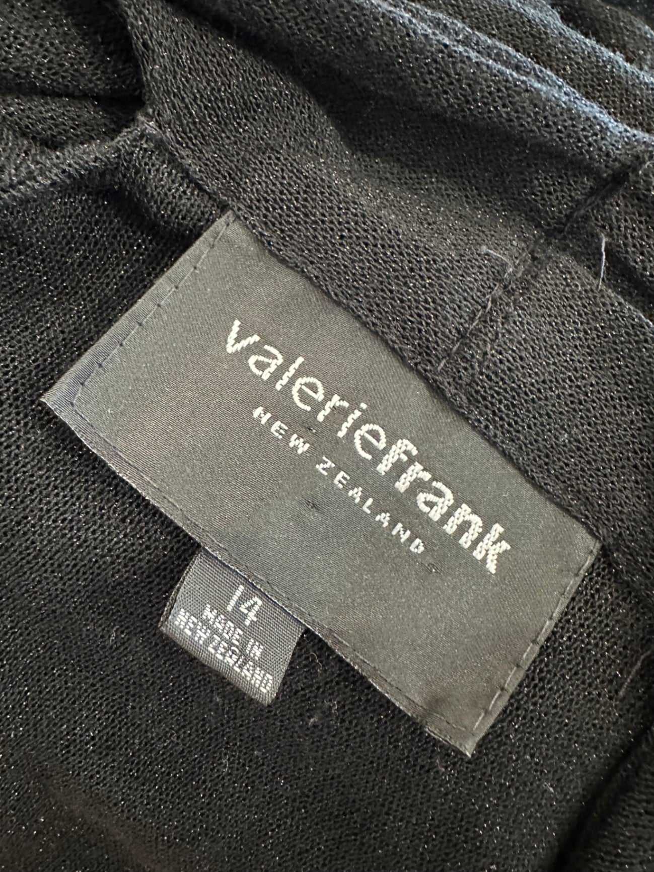 [SALE] Valerie Frank -- Black Top - Size 14 - Made in New Zealand