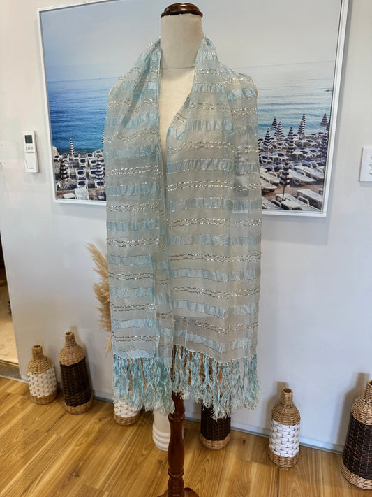 [SALE] Vintage 50's Scarf - Light blue