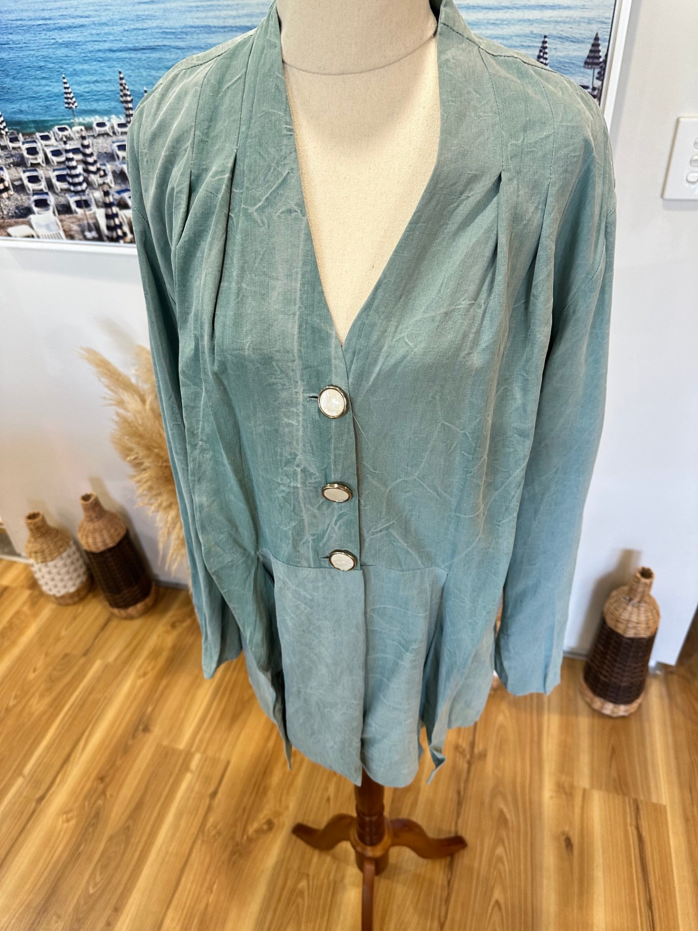 [SALE] Vintage 80's Blazer - Large - Light Blue *Some flaws*