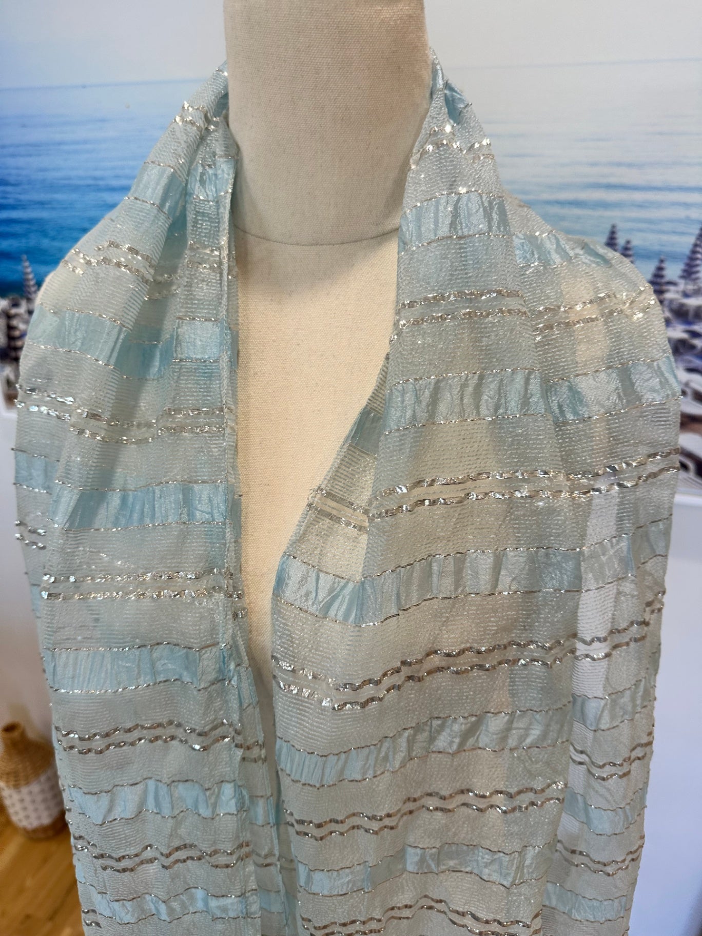 [SALE] Vintage 50's Scarf - Light blue