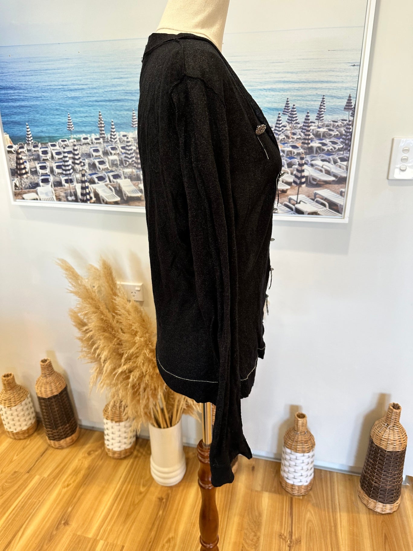 [SALE] Marilyn Seyb - Cardigan - Size 12 - Black