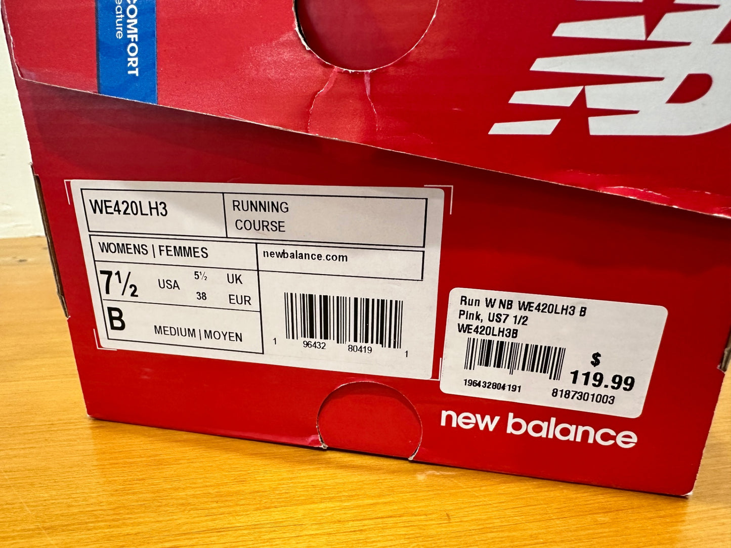 New Balance - Pale Pink Sneakers - Size 7