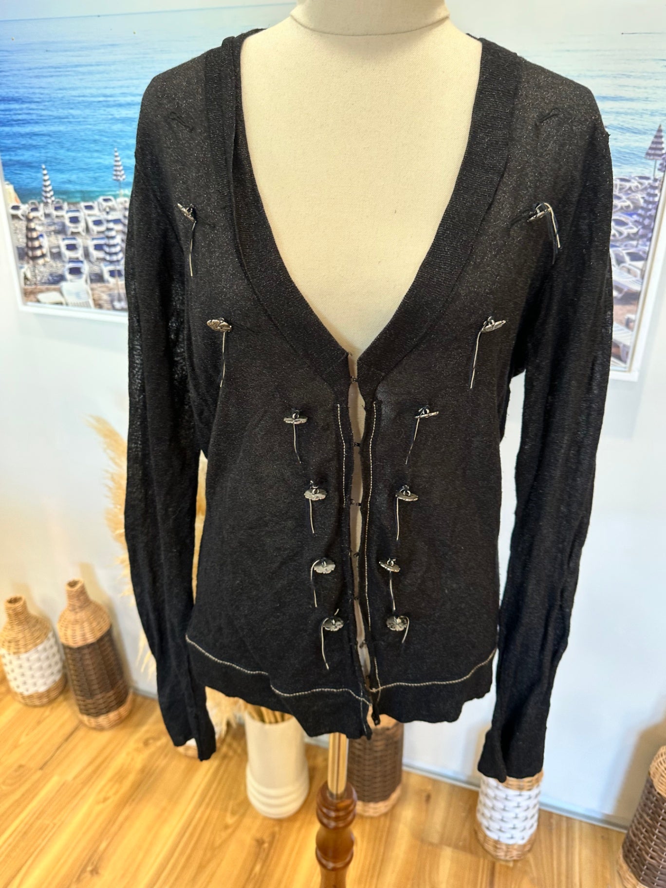 [SALE] Marilyn Seyb - Cardigan - Size 12 - Black
