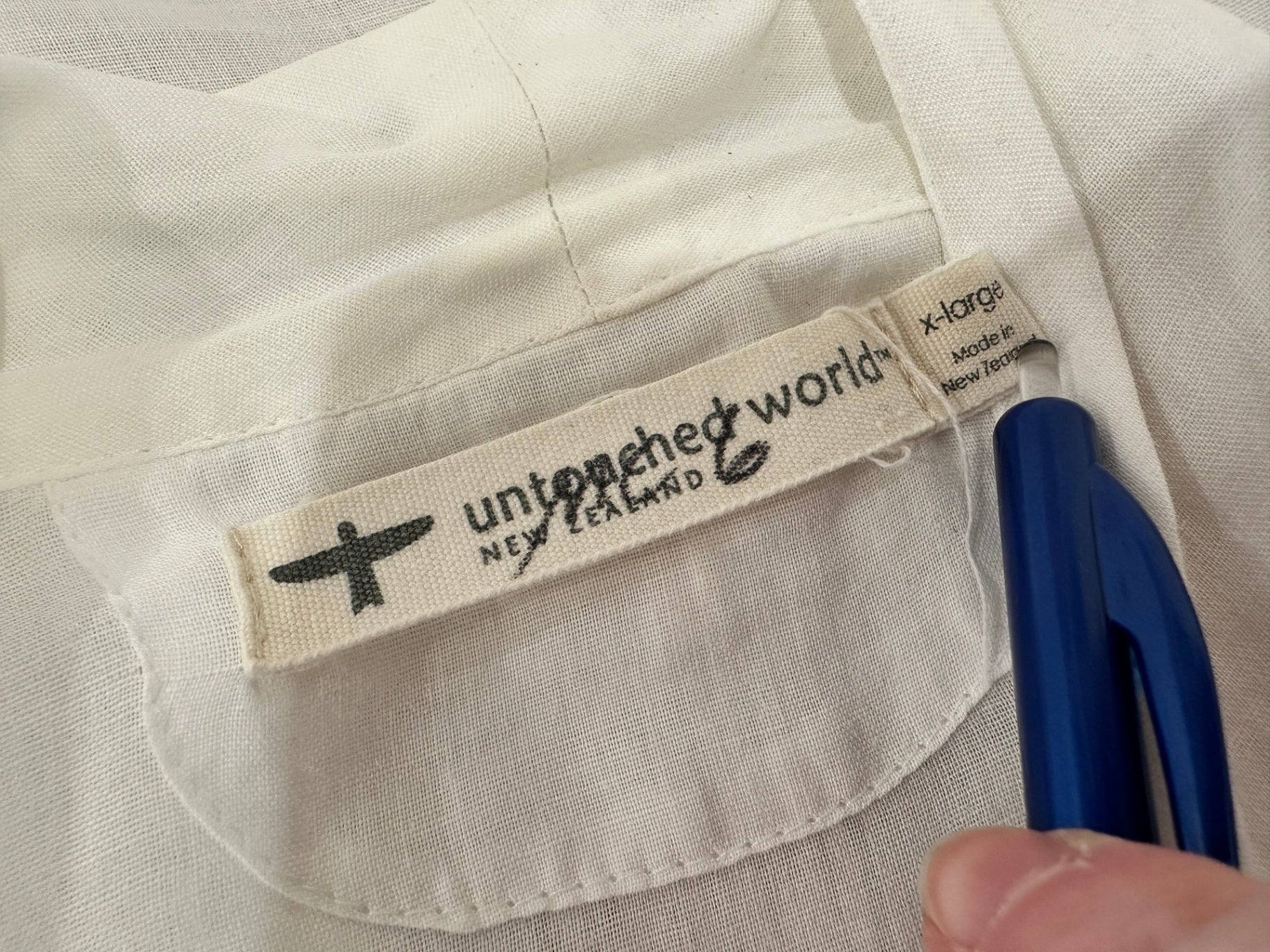 [SALE] Untouched World - Bamboo Shirt - Extra Large - White / Cream