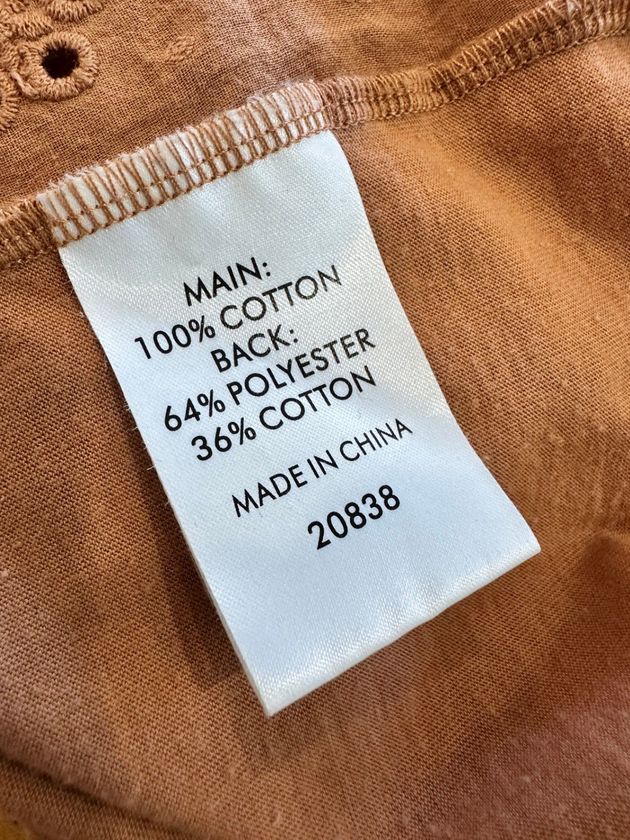 [SALE] Suzanne Grae Broderie Brown Blouse - Large