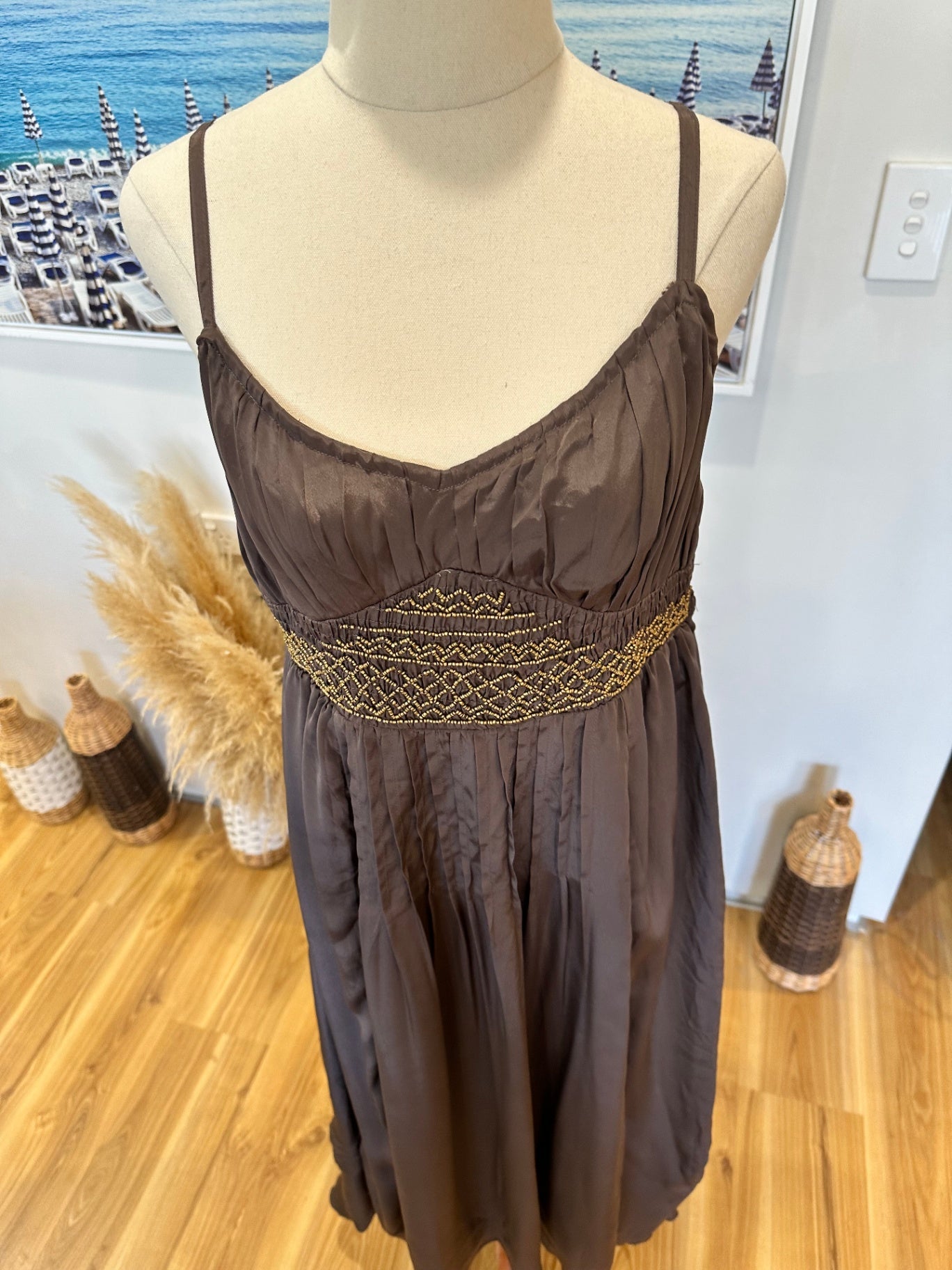 [SALE] H&M Collab - Maxi Dress - Medium / Large - Brown