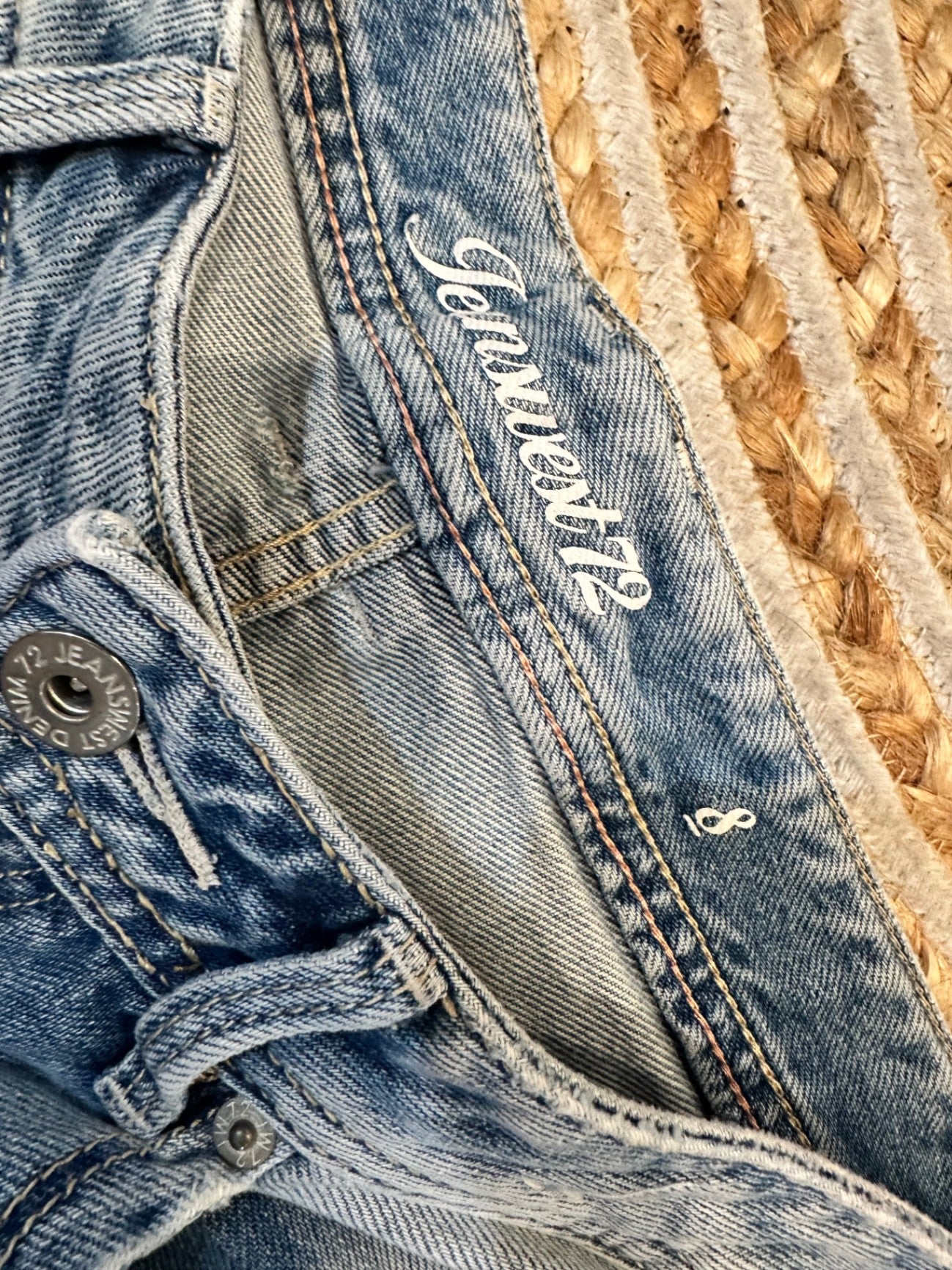 [SALE] Jeanswest - Distressed Denim Shorts - Size 8 - Light blue