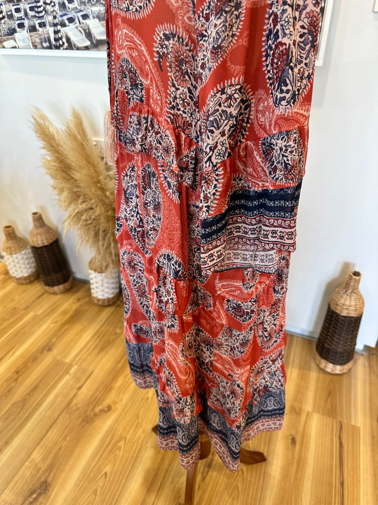 [SALE] Loobie's Story - Bohemian Dress - Size 16 - Red and Navy Blue