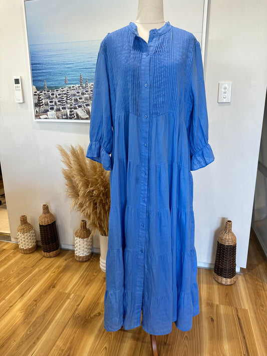 [SALE] Zjoosh - Linen Dress - Size 16 - Blue