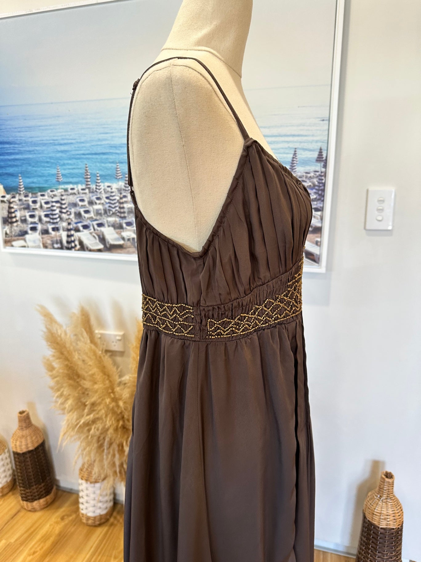 [SALE] H&M Collab - Maxi Dress - Medium / Large - Brown