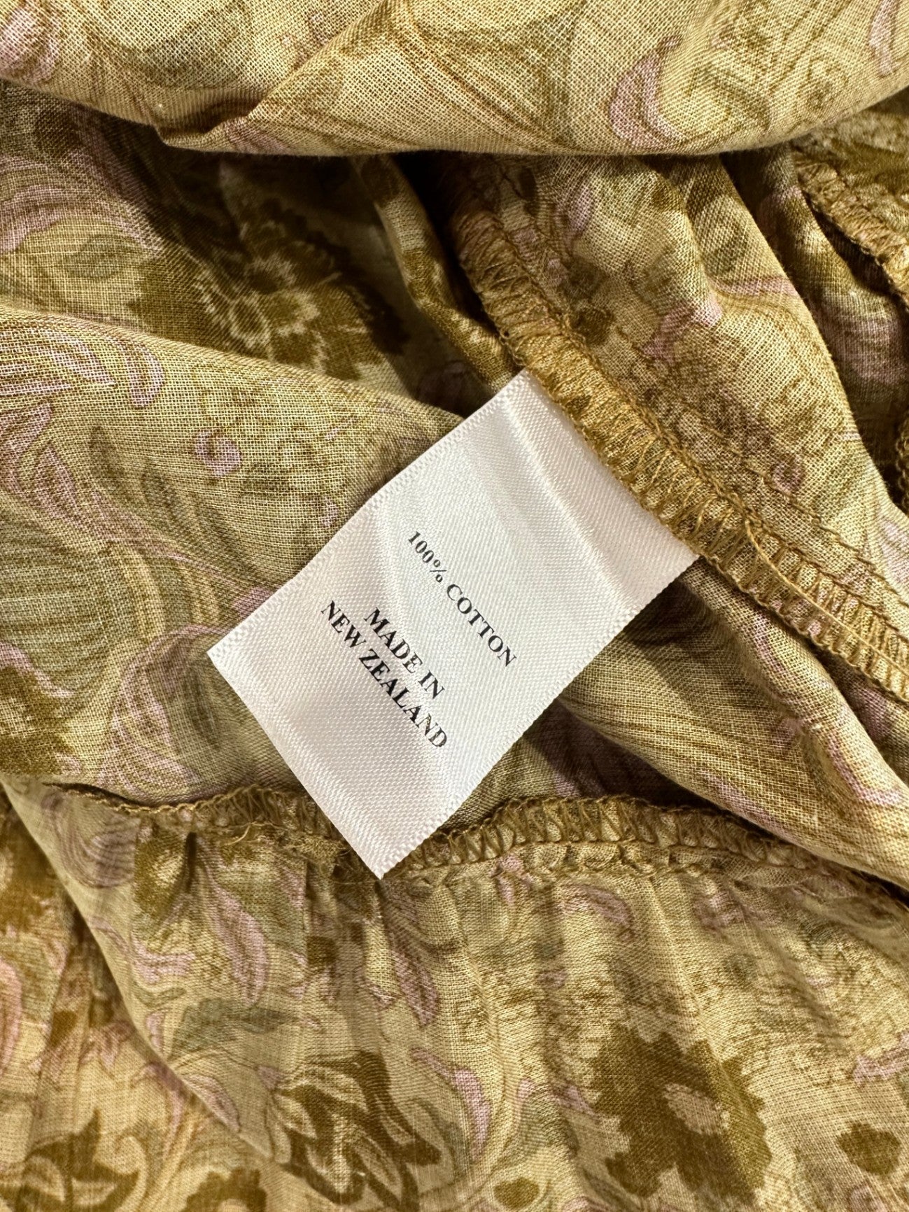 [SALE] Sills - Maxi Dress - Cotton - Size 14 - Olive green w Florals