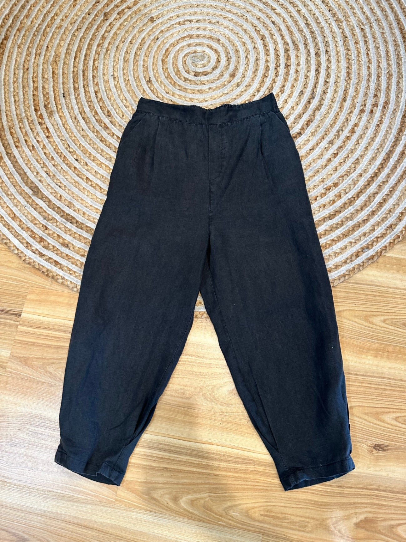 Tirelli - Linen Pants - Small - Black / Grey