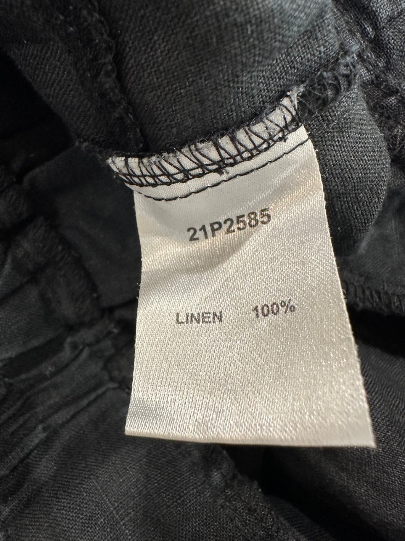 Tirelli - Linen Pants - Small - Black / Grey