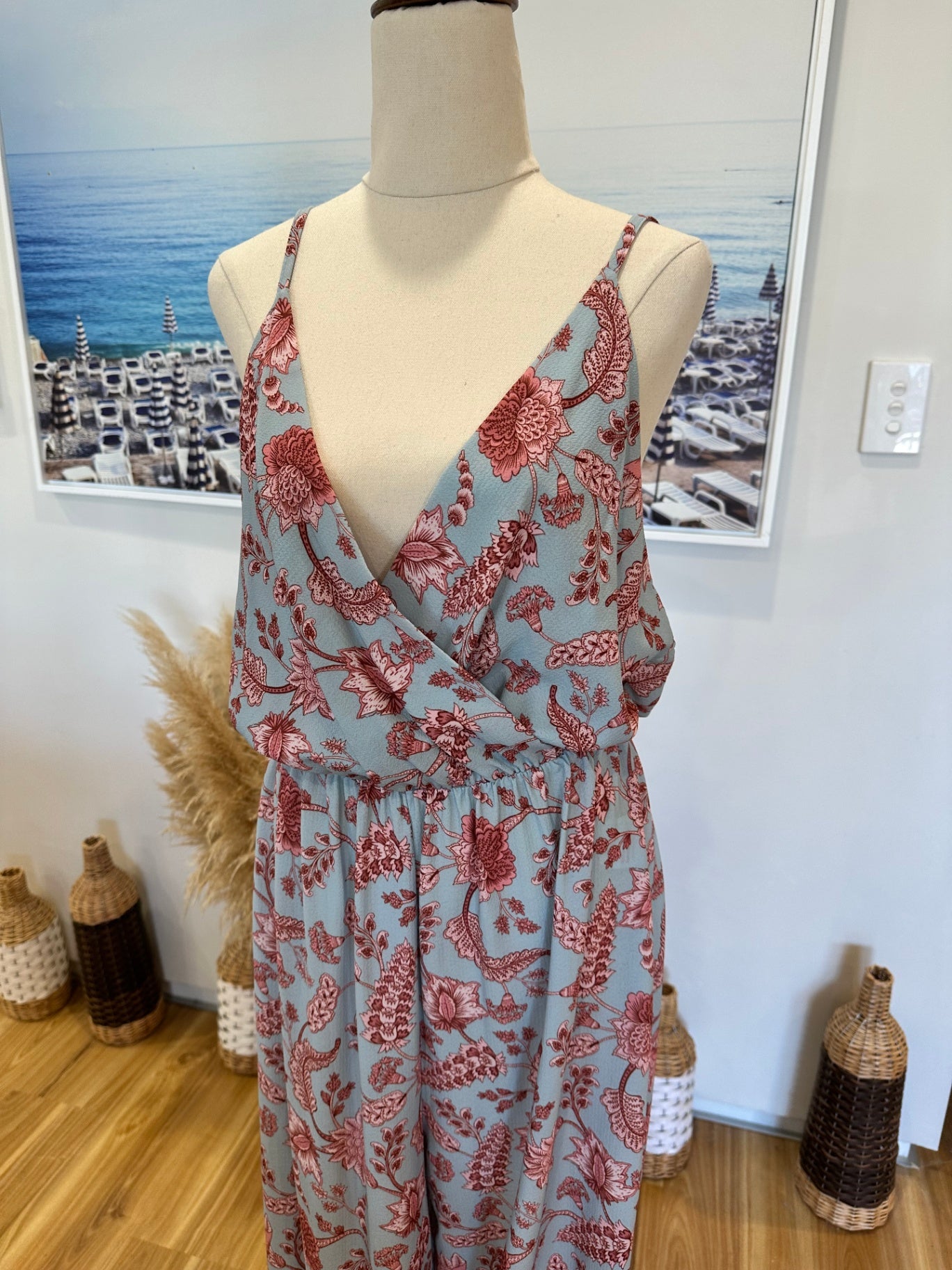 [SALE] Boohoo - Jumpsuit - Large - Light blue and pink