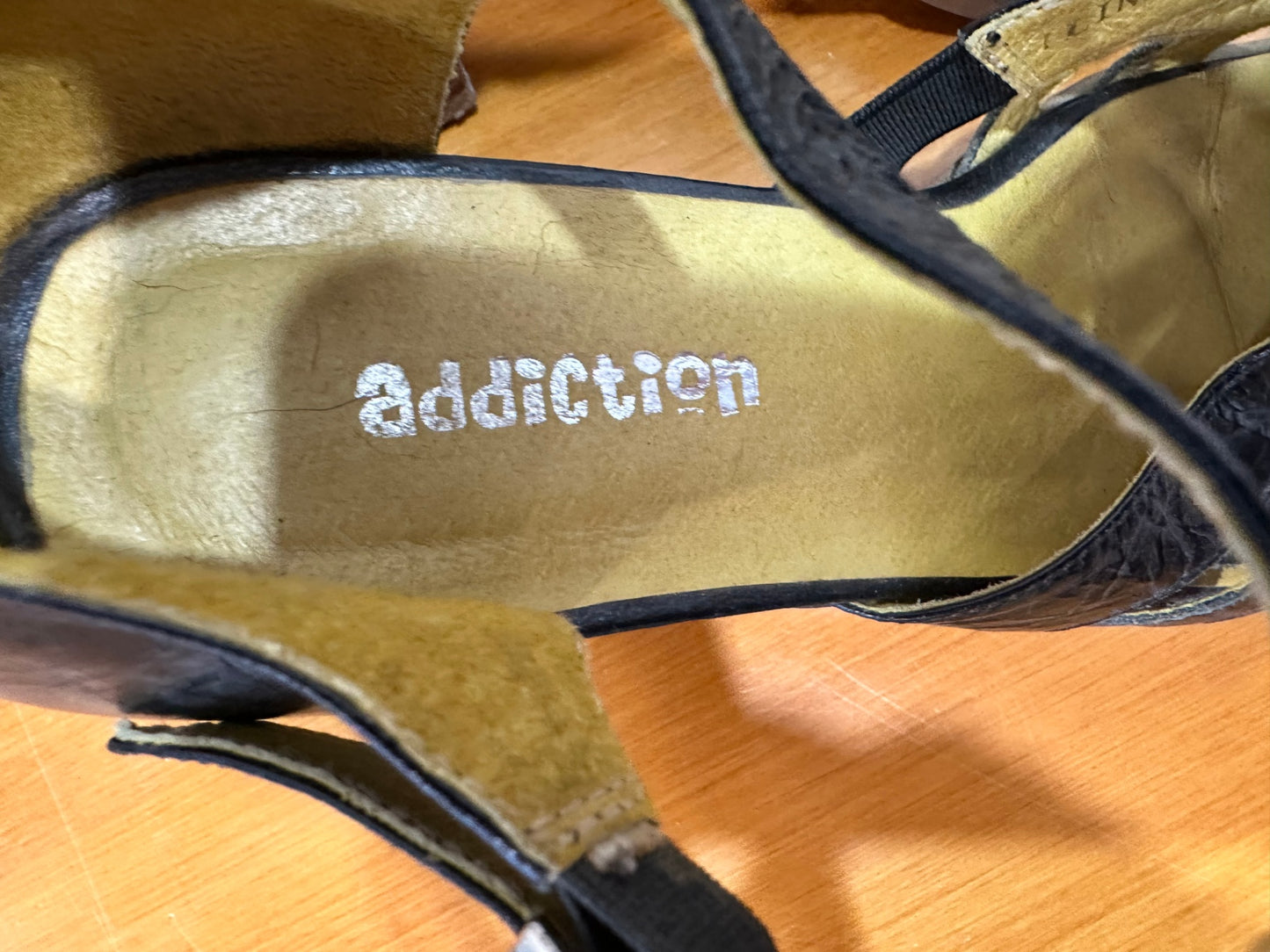 Addiction - Mary Jane Heels - Size EU 38 - Black Leather