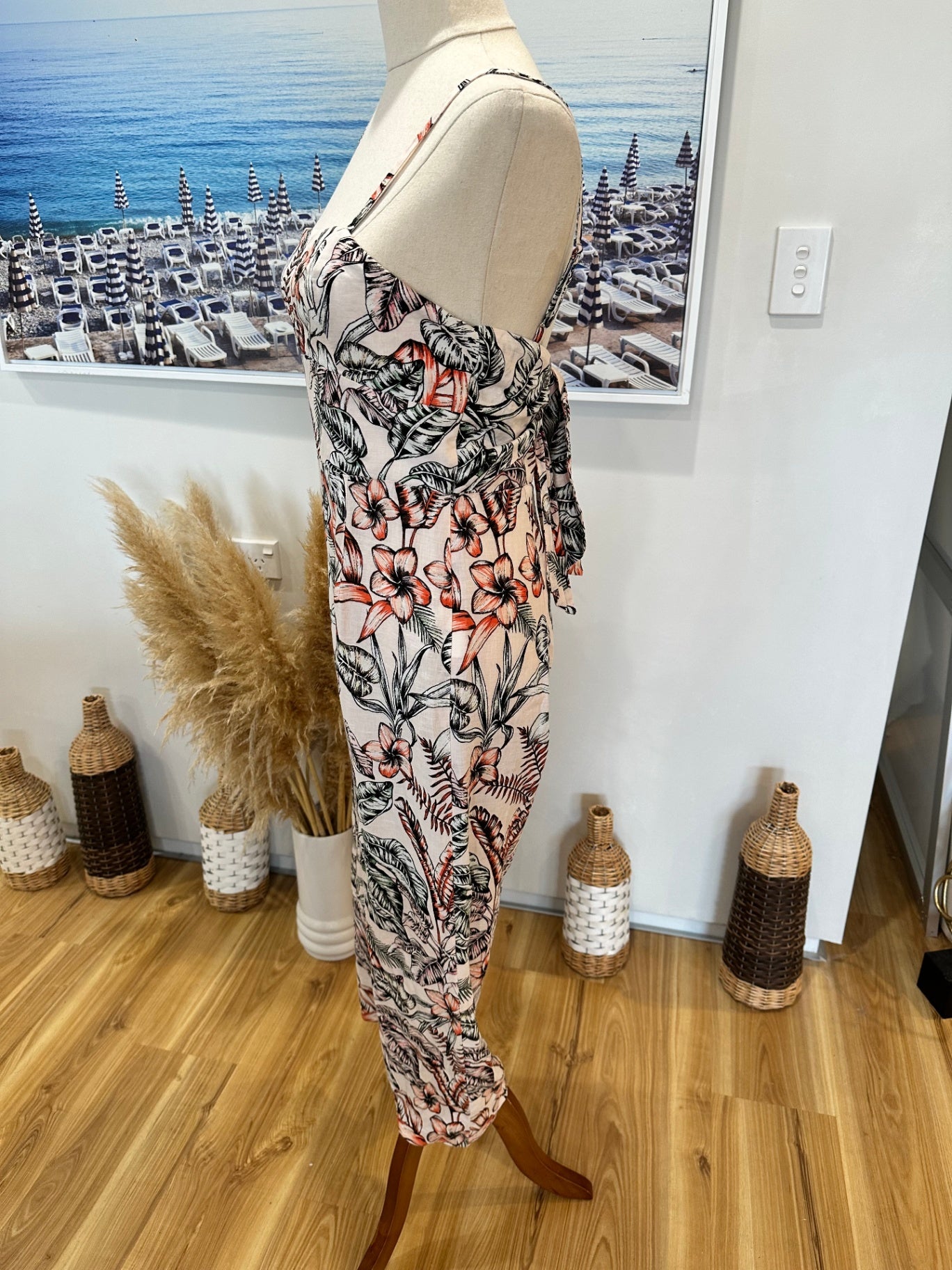 [SALE] Kookai Jumpsuit - Size 10 - Tropical - Linen