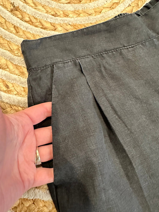 Tirelli - Linen Pants - Small - Black / Grey