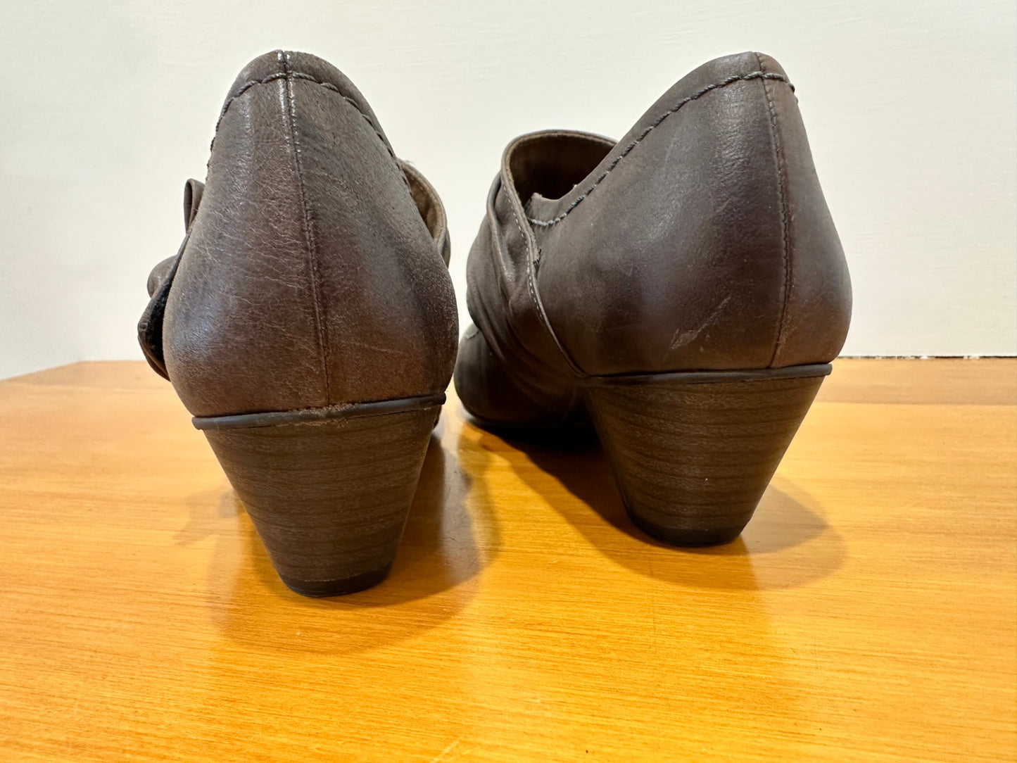 [SALE] Gino Ventori - Brown Leather Heels - Size EU 38