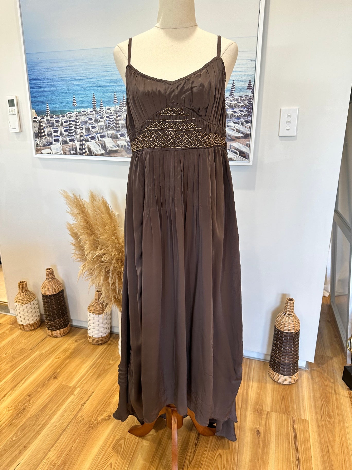 [SALE] H&M Collab - Maxi Dress - Medium / Large - Brown