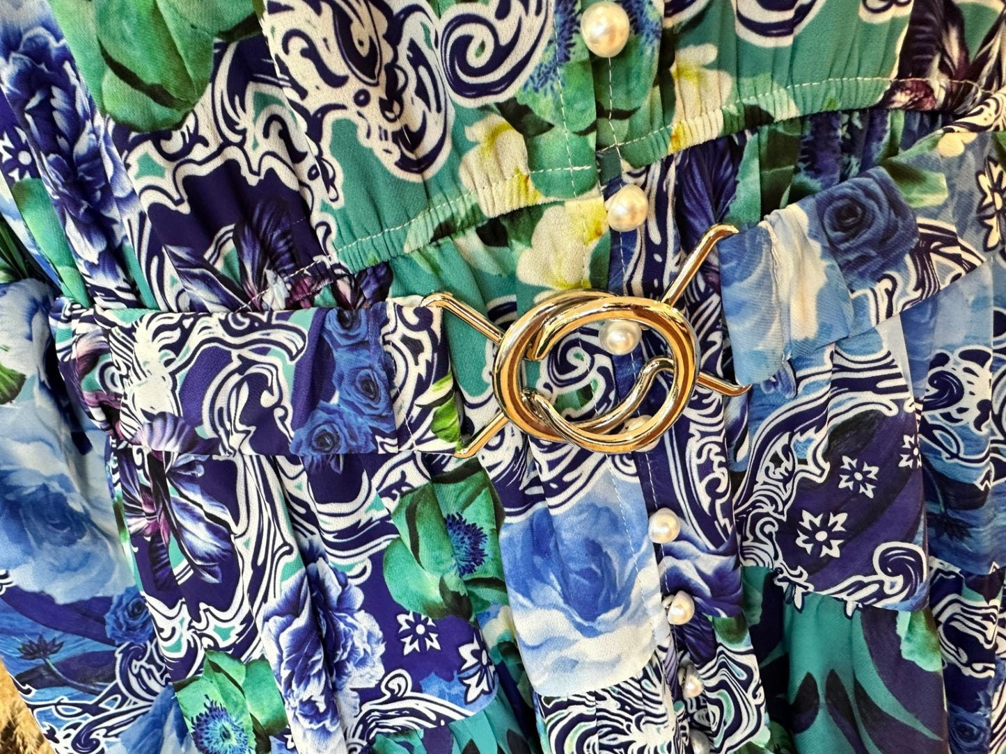 [SALE] Stella Royal Dress - Size 18 - Blue, Green, White