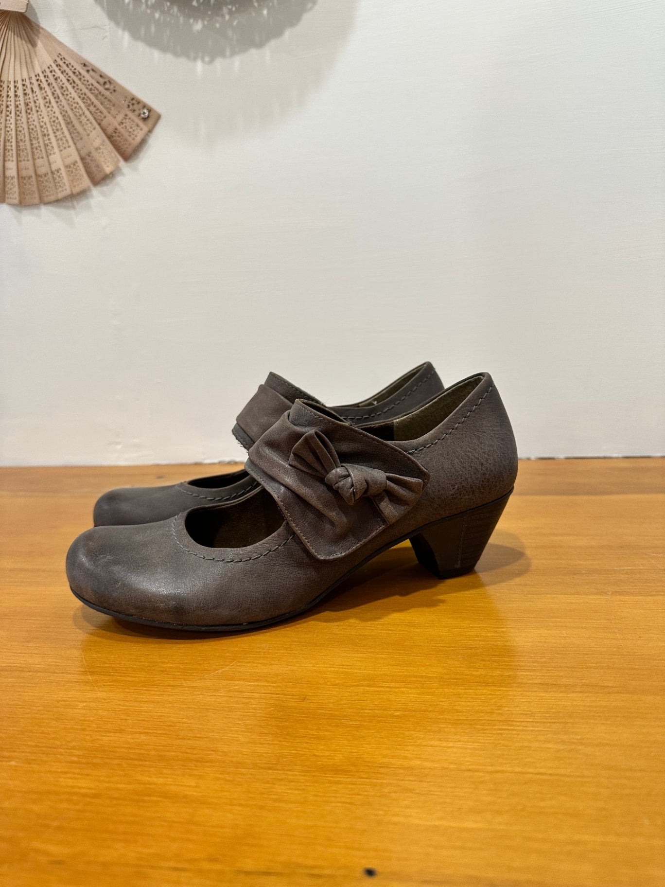 [SALE] Gino Ventori - Brown Leather Heels - Size EU 38