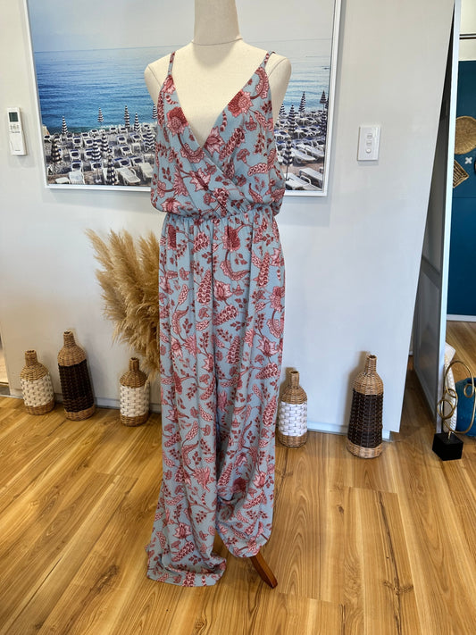 [SALE] Boohoo - Jumpsuit - Large - Light blue and pink