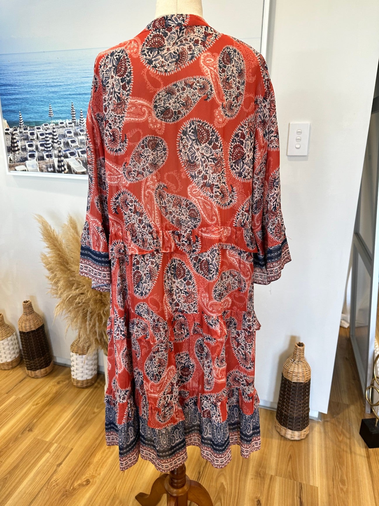 [SALE] Loobie's Story - Bohemian Dress - Size 16 - Red and Navy Blue