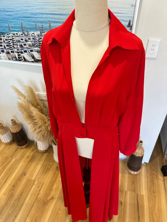 [SALE] Boohoo - Duster Coat - One Size - Red
