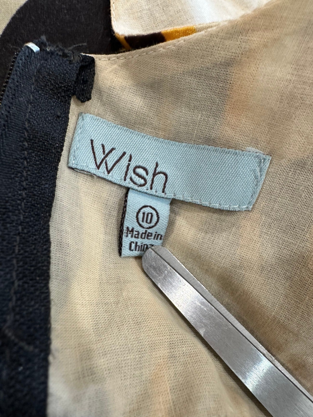 [SALE] Wish - Mini Dress - Size 10 - Brown / Black / Mustard