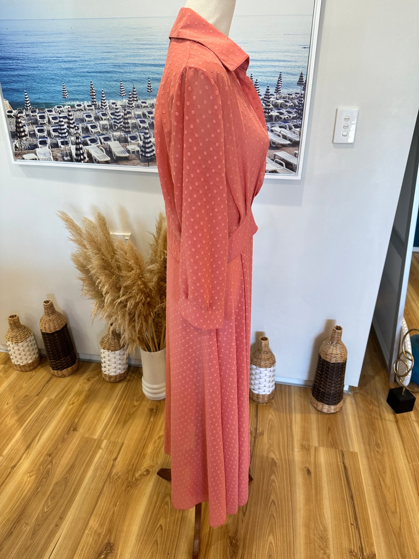 [SALE] Boohoo - Duster Coat - One Size - Coral Pink