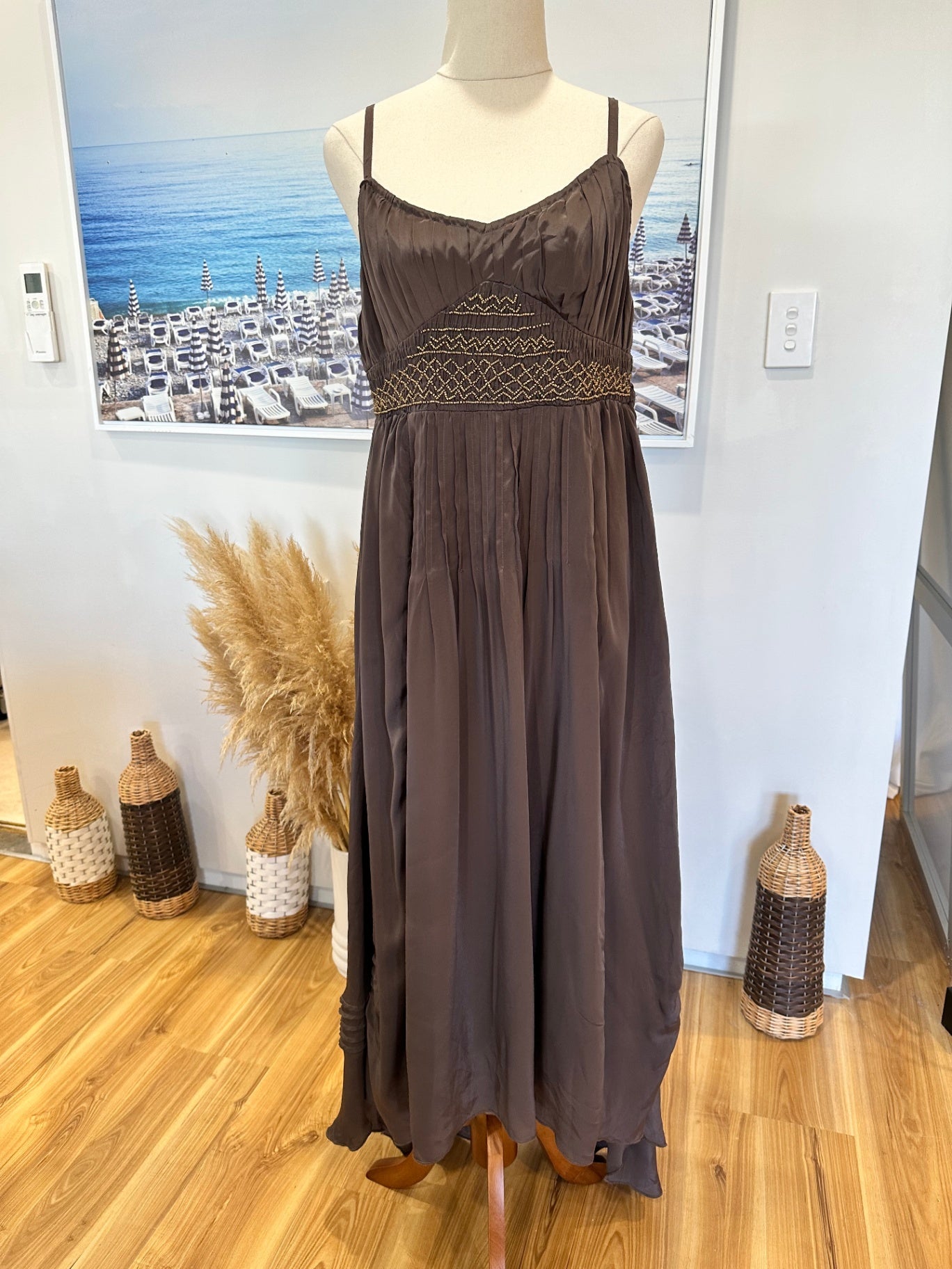 [SALE] H&M Collab - Maxi Dress - Medium / Large - Brown