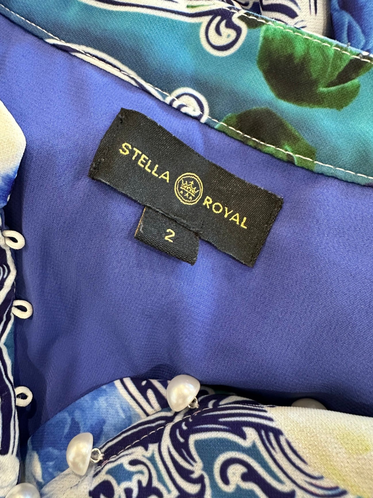 [SALE] Stella Royal Dress - Size 18 - Blue, Green, White