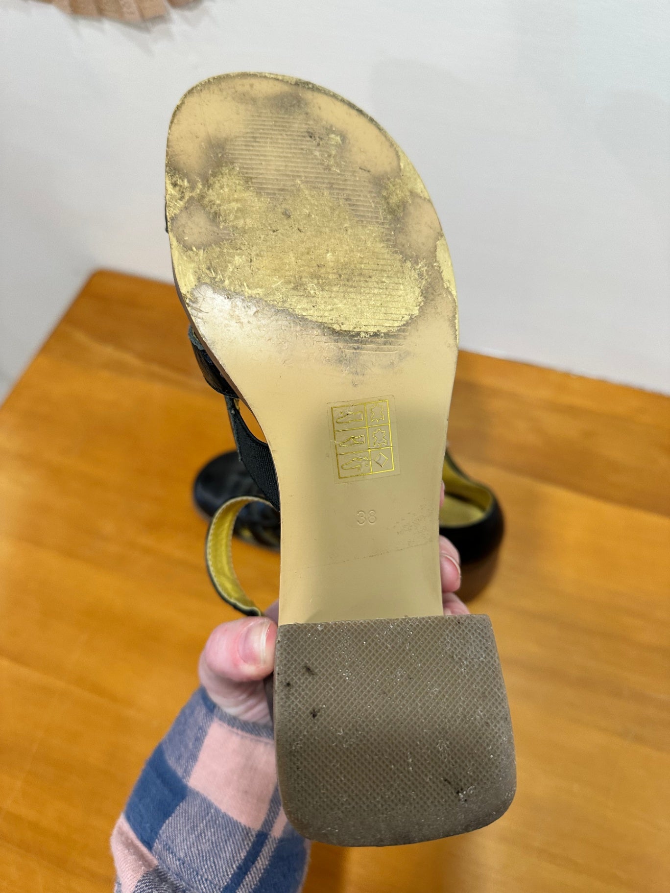 Addiction - Mary Jane Heels - Size EU 38 - Black Leather