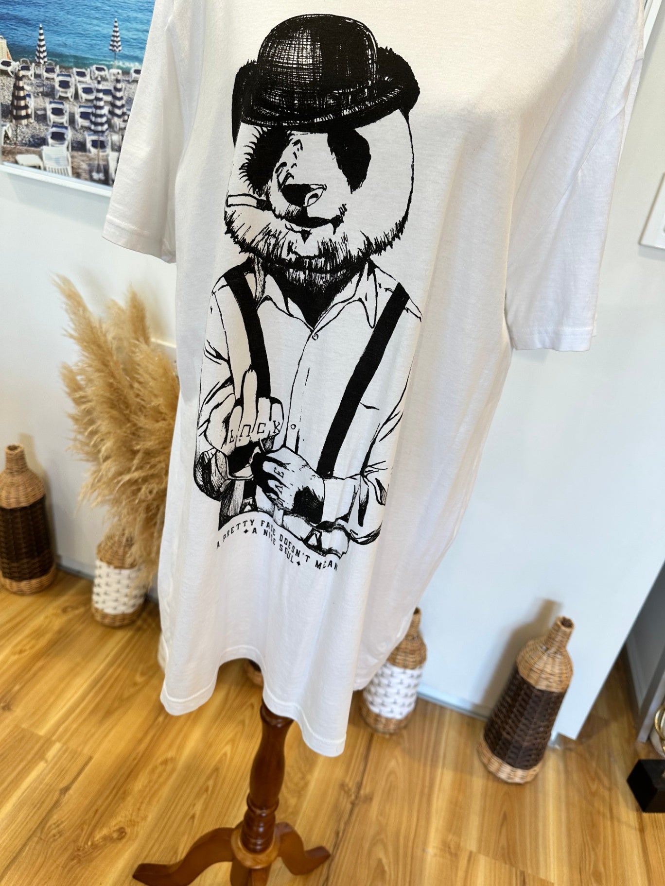 [SALE] Down OP T-Shirt - Extra Large - White