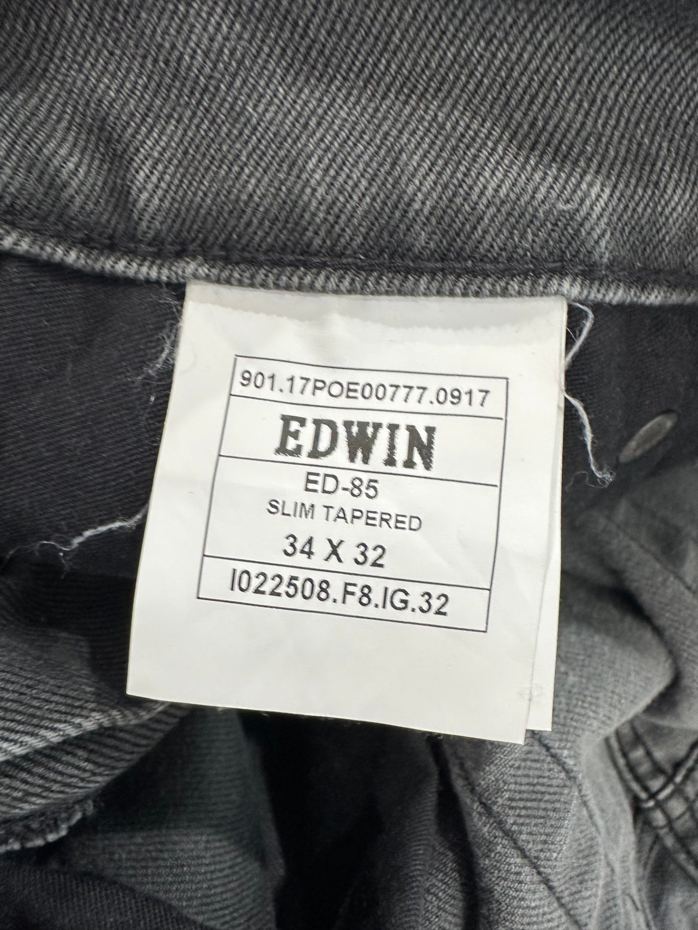 [SALE] Edwin Jeans - Size W34 x L32 - Dark Grey