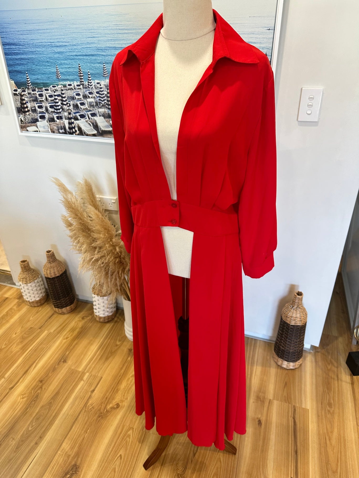 [SALE] Boohoo - Duster Coat - One Size - Red