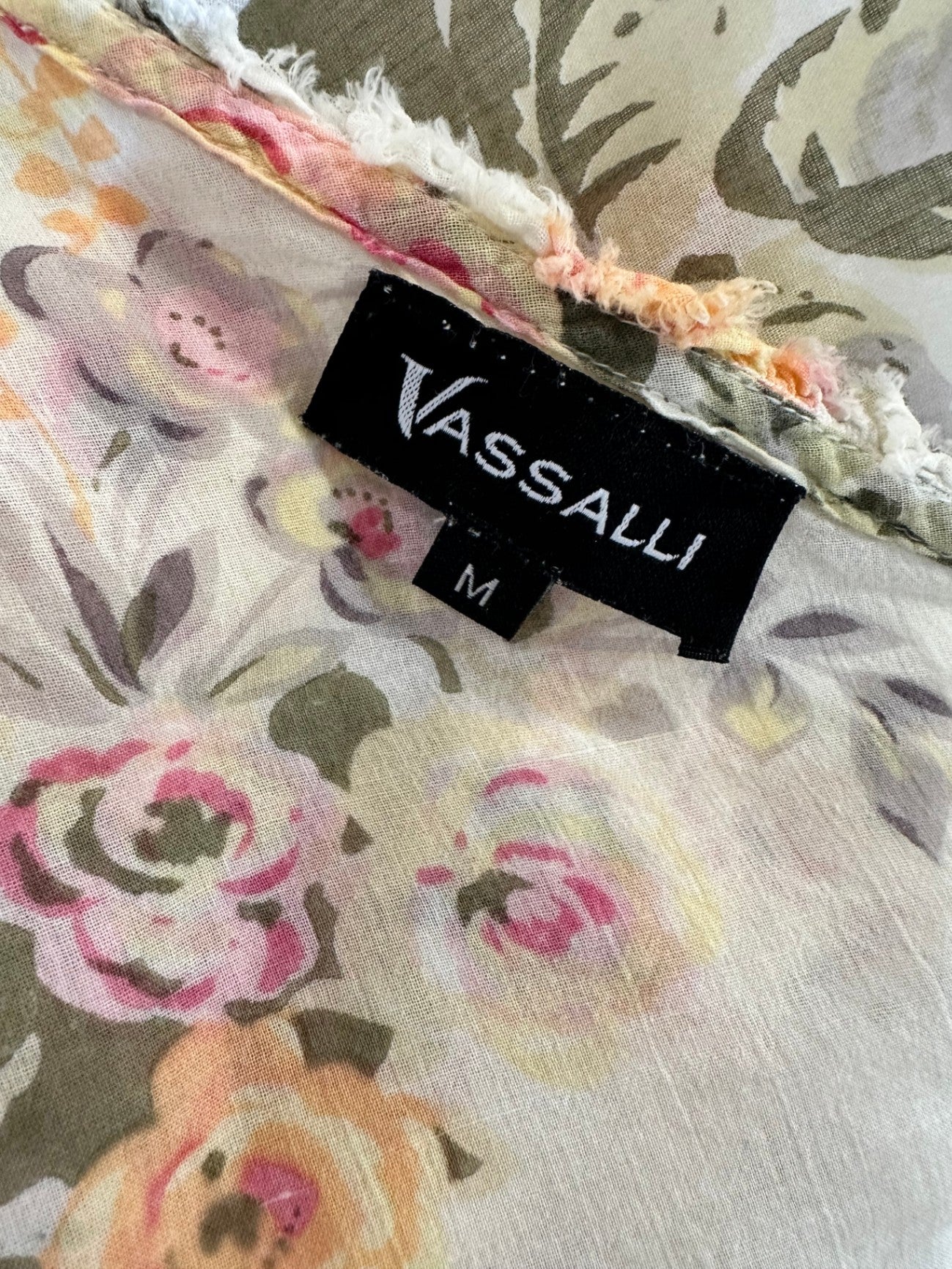 [SALE] Vassalli - Kaftan Top - Medium - Cream with pastels
