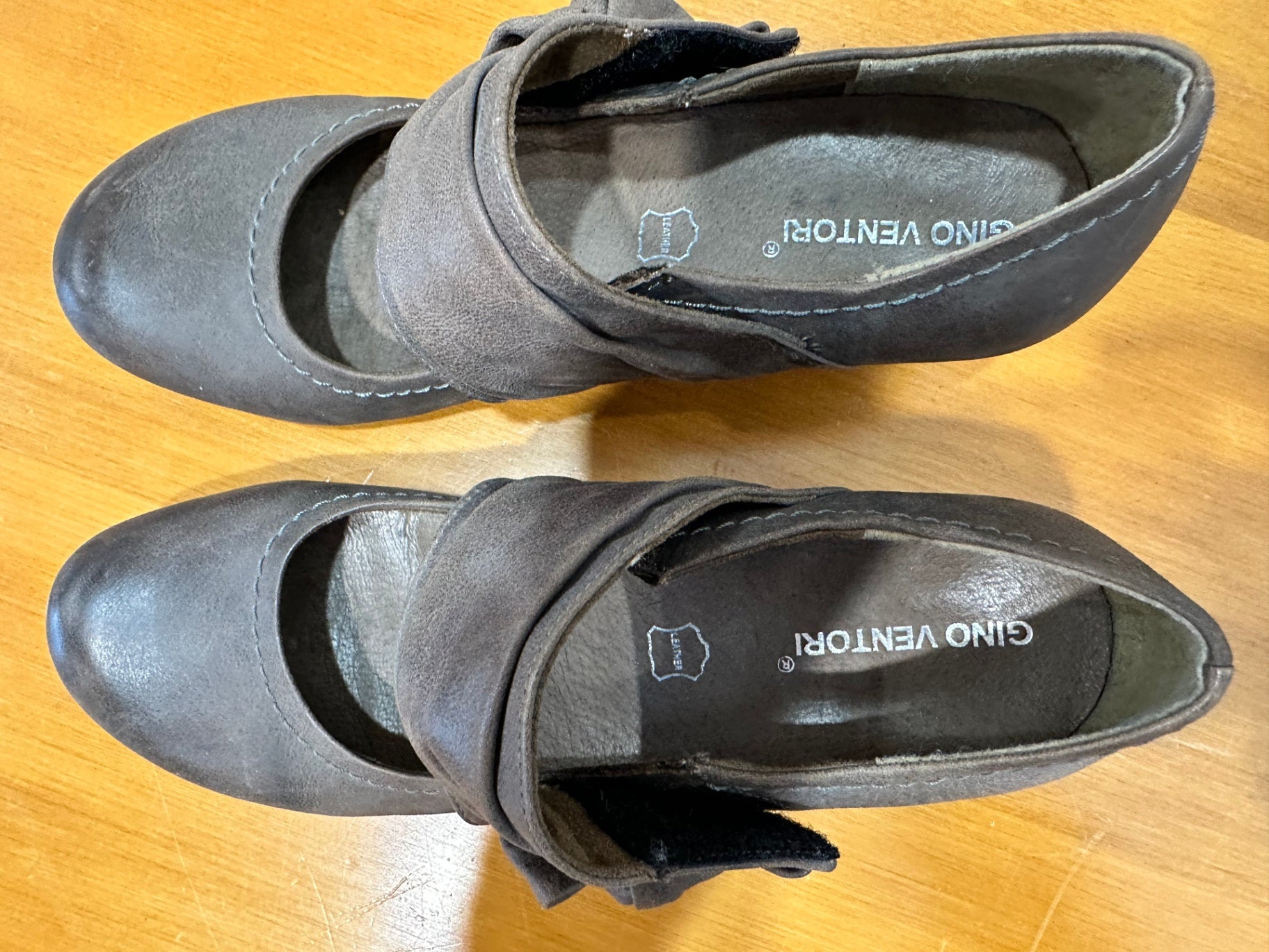 [SALE] Gino Ventori - Brown Leather Heels - Size EU 38