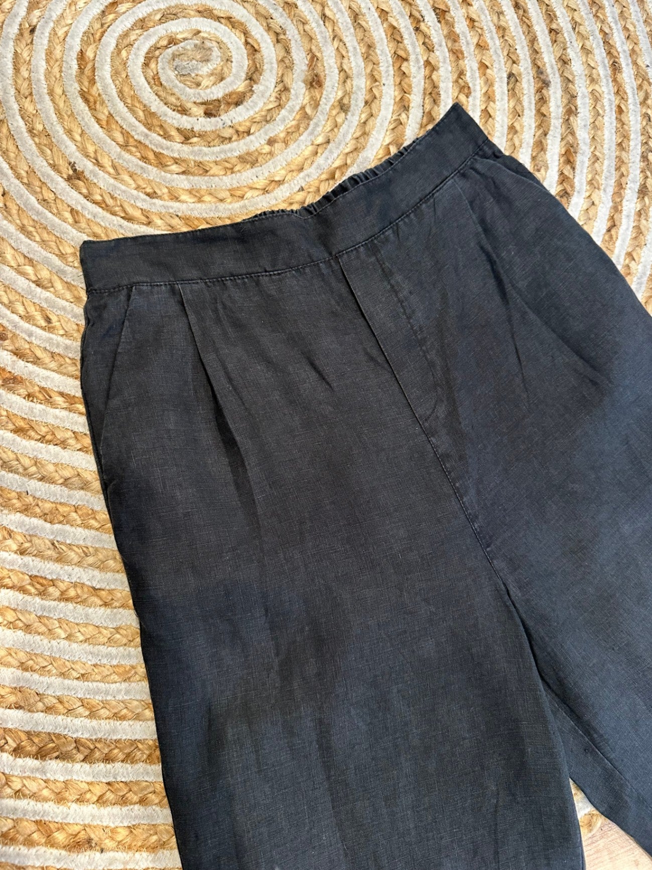 Tirelli - Linen Pants - Small - Black / Grey