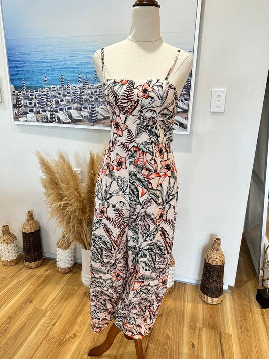 [SALE] Kookai Jumpsuit - Size 10 - Tropical - Linen