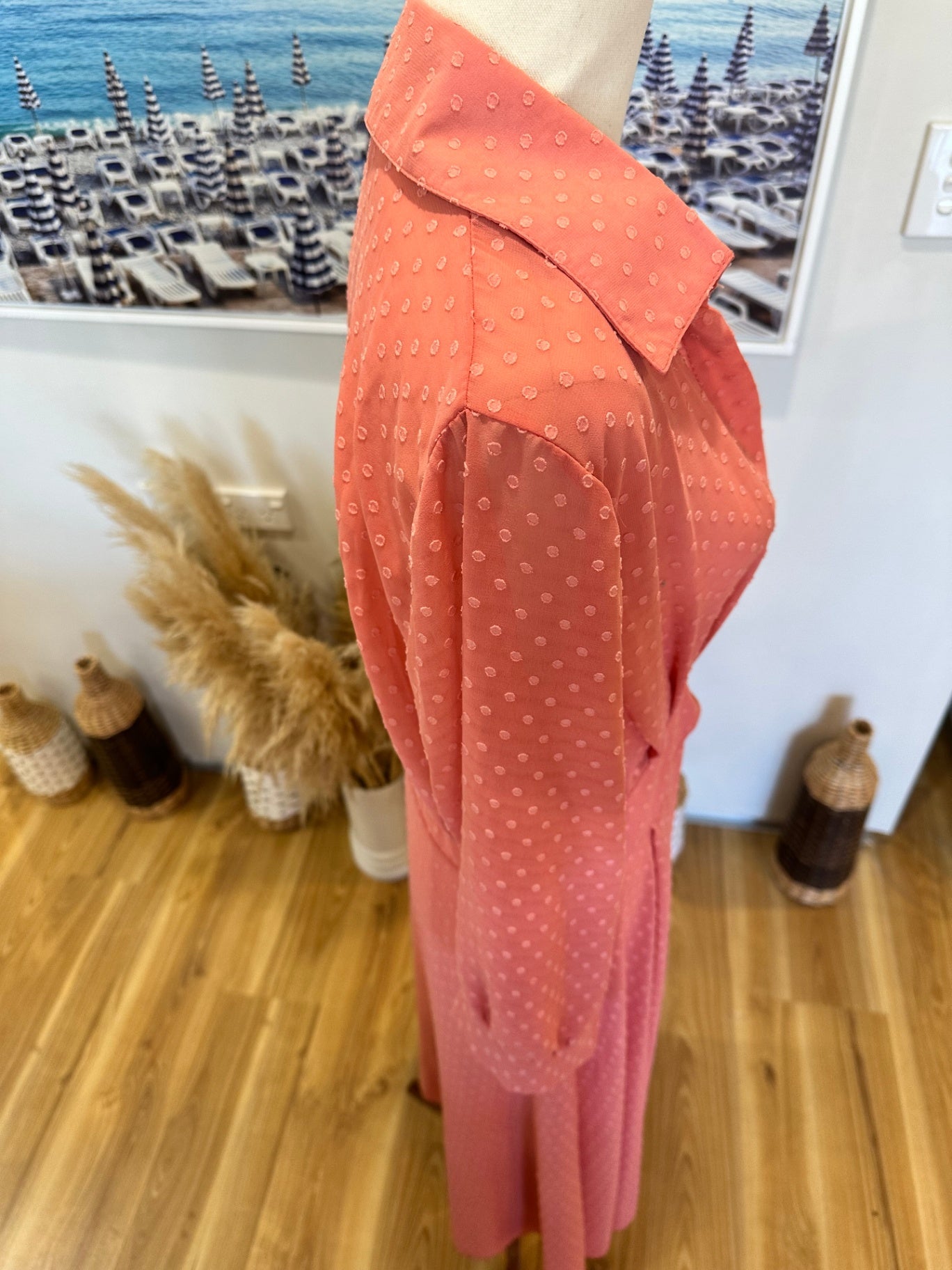 [SALE] Boohoo - Duster Coat - One Size - Coral Pink