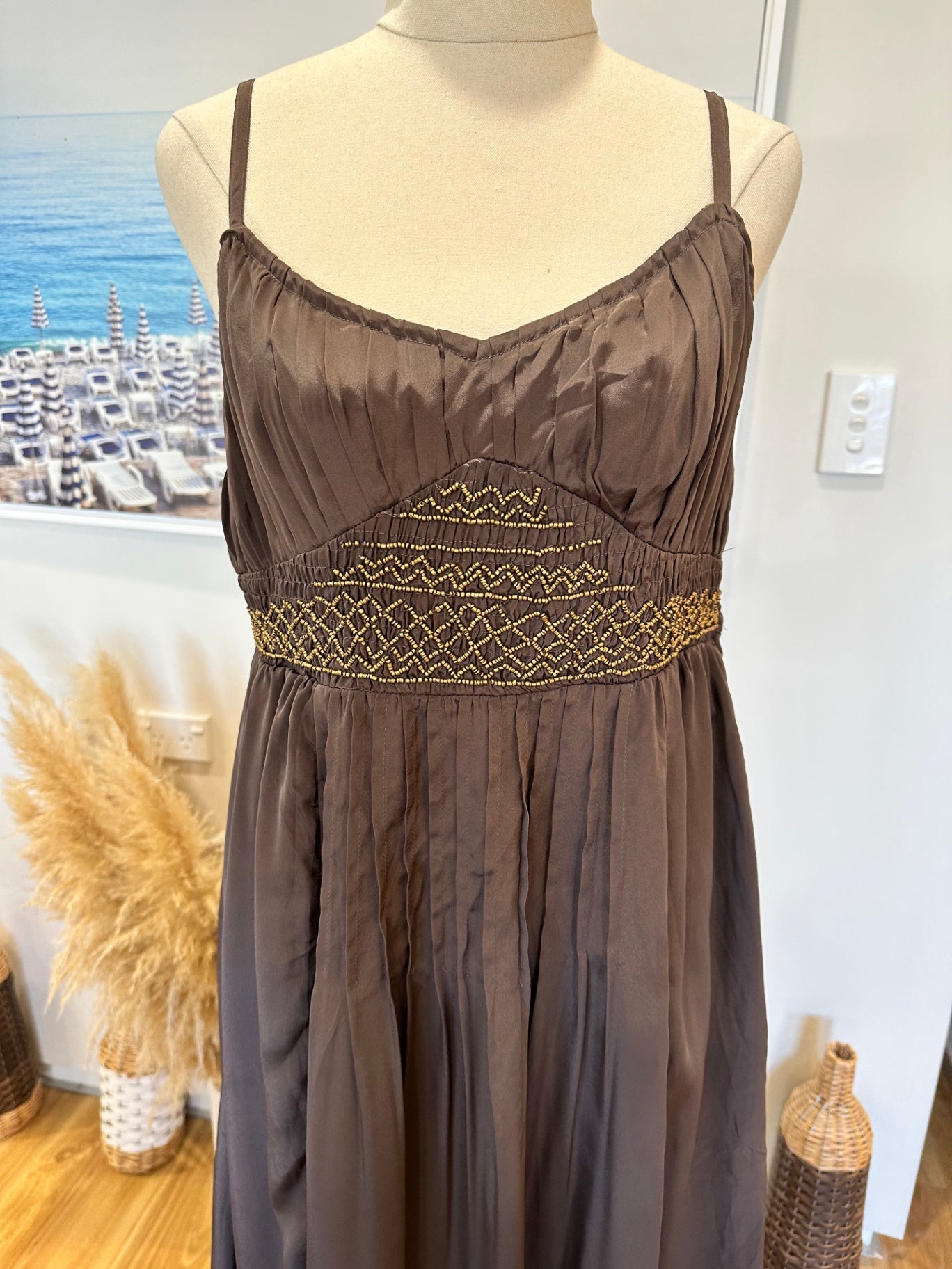 [SALE] H&M Collab - Maxi Dress - Medium / Large - Brown