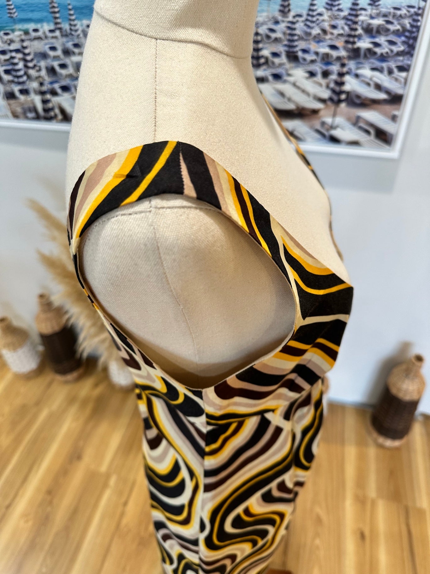 [SALE] Wish - Mini Dress - Size 10 - Brown / Black / Mustard