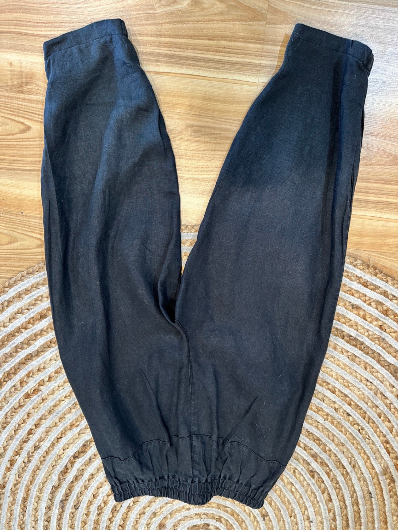 Tirelli - Linen Pants - Small - Black / Grey