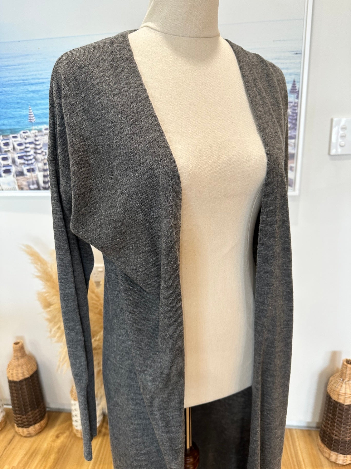 [SALE] Witchery - Longline Cardigan - Extra Small - Grey