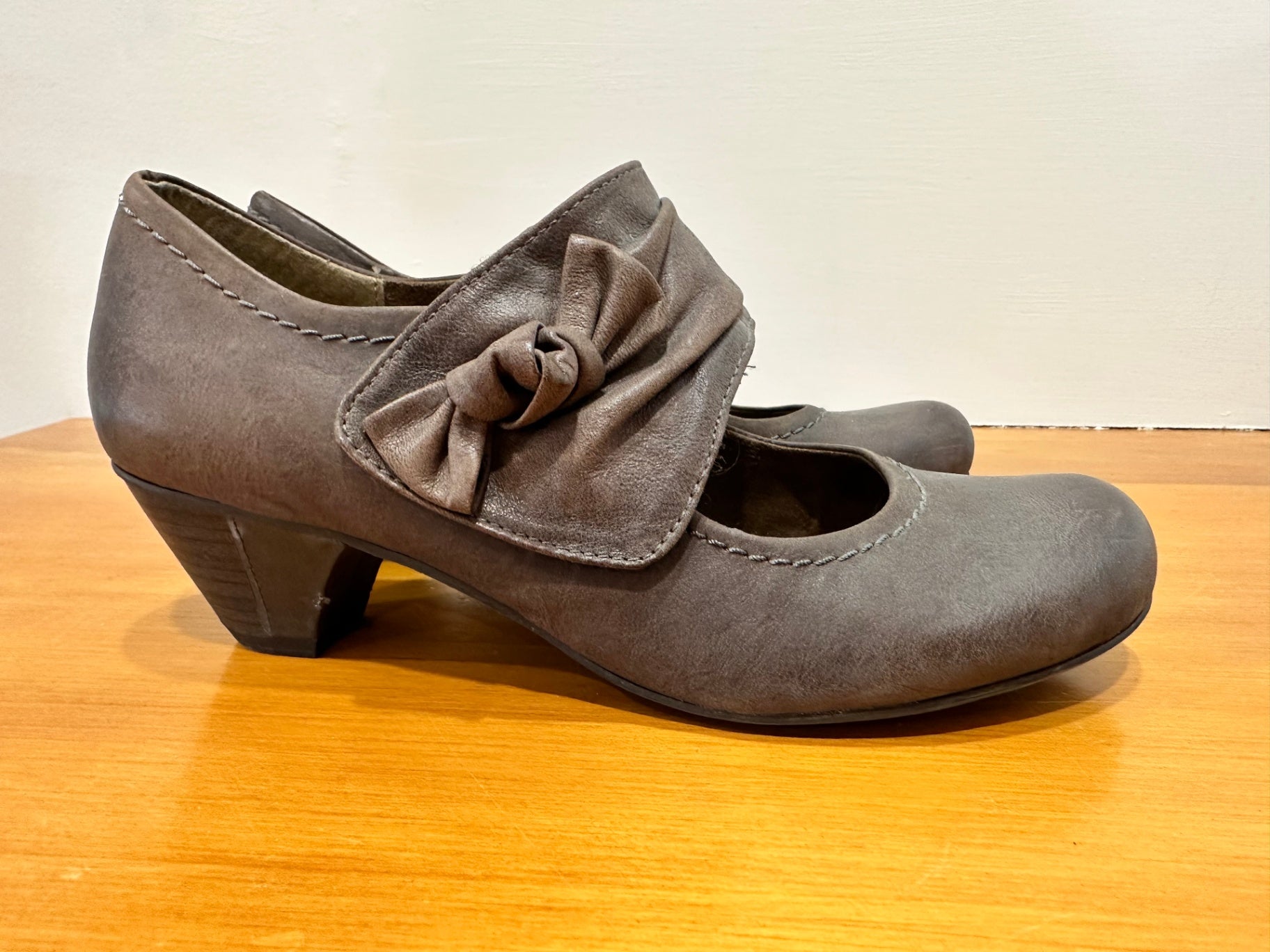 [SALE] Gino Ventori - Brown Leather Heels - Size EU 38