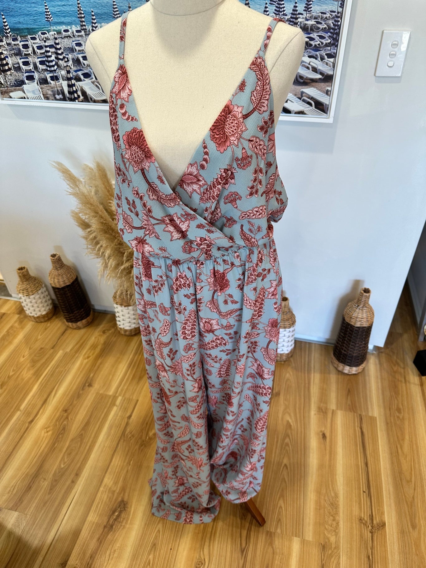 [SALE] Boohoo - Jumpsuit - Large - Light blue and pink