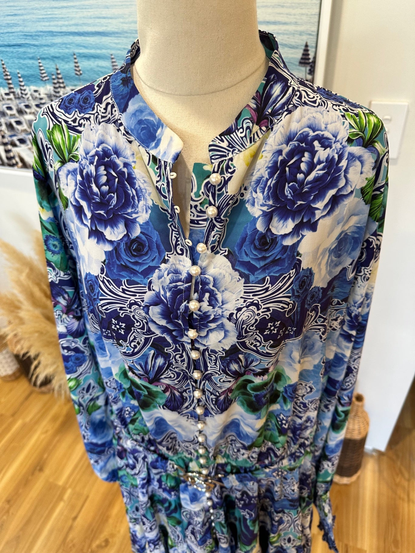 [SALE] Stella Royal Dress - Size 18 - Blue, Green, White