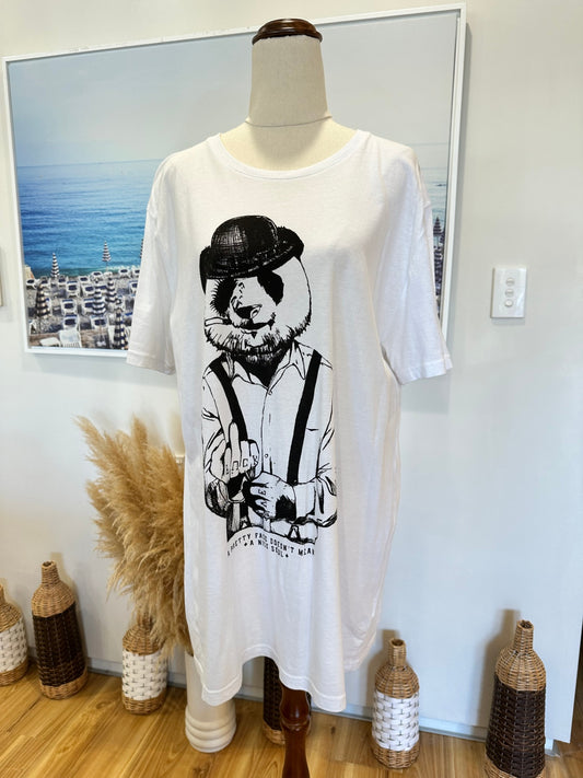 [SALE] Down OP T-Shirt - Extra Large - White